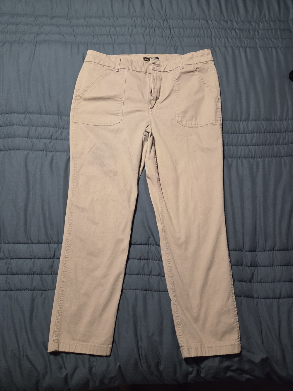 Lee Light Beige Straight Leg Pants